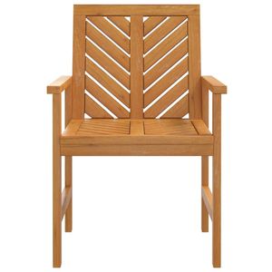 Juego de 2 Sillas de Comedor de Jardín de Madera Maciza de Acacia Natural, Muebles Duraderos para Exteriores - Product Image 4