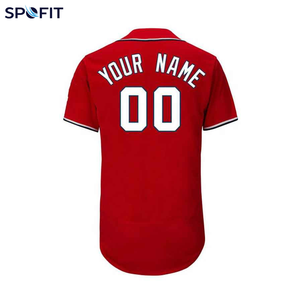 Camiseta de Béisbol para Mujer SPOFIT, Manga Corta, Ajustada, Absorbente de Humedad, Cierre de Botones, Color Sólido, Ropa Deportiva para Adultos - Product Image 2