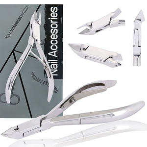 Cortacutículas Profesional de Acero Inoxidable con Doble Resorte, Precio Razonable, Cuchilla Angulada de Precisión, Herramienta para Uñas - Product Image 1