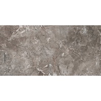 Carrelage Céramique Gris Brun Poli Grand Format Résistant à l'Usure Antidérapant Type Brique Réfractaire pour Mur Intérieur, Hall, Villa Moderne, Centre Commercial, Salle à Manger