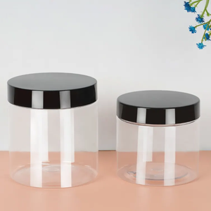 <b>Clear</b> Butter <b>Container</b> Powder Cream Jar Body Scrub Jars Manufacturer in Vietnam In Stock Food Honey PET <b>Plastic</b> Jar with Lids - Product Image 1