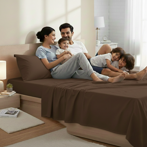 Ensemble de draps double en microfibre marron moka de qualité supérieure avec taies d'oreiller |   Literie de qualité supérieure de style hôtel |   Doux et respirant Plus |   2026 - Product Image 2