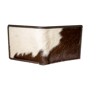 Cartera de Cuero Vacuno con Pelo de Primera Calidad para Hombre, Cartera Bifold de Cuero Genuino, Proveedor de Logotipos Personalizados con Caja de Empaque Personalizada - Product Image 2