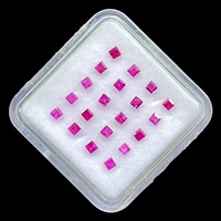 Rubis naturel du Mozambique, taille carrée, 1,8 mm, pierre précieuse en rubis non montée, certifiée IGI, rouge AAA+, rubis calibré pour la fabrication de bijoux
