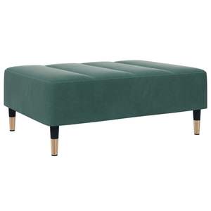 Poggiapiedi in Velluto Verde Scuro 100% Poliestere, Legno Compensato e Metallo - Sgabelli e Pouf Eleganti - Product Image 2