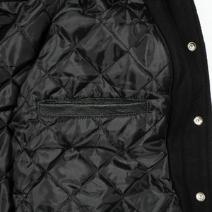 2025 Autumn Winter Wool Fabric Baseball Letterman <b>Jacket</b> <b>Patchwork</b> Embroidery Logo Latest Design New Condition - Product Image 4