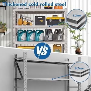 Scaffali per Garage Resistenti, Sistema di Scaffalature Durevoli per Organizzazione e Stoccaggio - Product Image 6