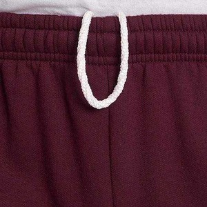 Pantalon de survêtement en coton bordeaux pour homme, taille élastique, décontracté, poids moyen, teint uni, poches latérales, respirant, idéal pour l'automne - Product Image 6