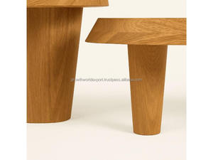 Premium Oak Coffee <b>Table</b> with Multi-Lacquer Finish Designer Wooden Coffee <b>Table</b> <b>for</b> Modern Living Room Luxury Sculptural Oak - Product Image 4