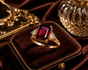 Natural Rhodolite Mozambique <b>Garnet</b> 925 Sterling <b>Silver</b> Gold Plated Heart Cut AAA Gemstone <b>Ring</b> for Wedding Engagement Gift - Product Image 5