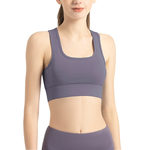 Conjunto de Sujetador Deportivo de Yoga con Tirantes y Soporte Medio para Mujer, Forro Acolchado de Spandex, Tallas Grandes, Ropa Deportiva Reversible para Entrenamiento Activo - Product Image 1