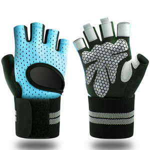 ถุงมือหนังออกกำลังกายแบบปรับได้ครึ่งนิ้ว สำหรับยูนิเซ็กซ์ เหมาะสำหรับการออกกำลังกาย ฟิตเนส กีฬา และการแข่งขันยกน้ำหนักกลางแจ้ง - Product Image 2