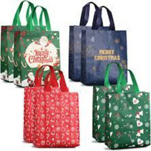 Bolso de mano de Navidad personalizado Artículo de seda personalizado Estilo Patrón Carta Promoción - Product Image 3