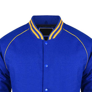 Veste bomber varsity en toile polyester/coton personnalisée OEM, design hiver, broderie de lettres, streetwear, coupe-vent, à capuche pour hommes - Product Image 6