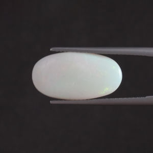 Opale naturelle blanche, pierre précieuse en vrac, 4,80 carats, taille ovale 19x10mm, certifiée IGI, taillée et polie à la main, pour la fabrication de bijoux fins, légère - Product Image 1