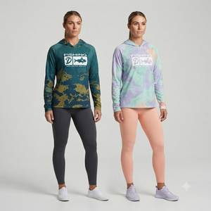 Vêtements de pêche, chemise à capuche performante, sublimation personnalisée, vêtements de sport d'extérieur pour hommes et femmes, vêtements légers à séchage rapide - Product Image 5