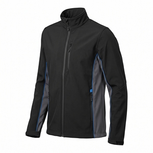 Top Deportivo de Exterior con Cuello Alto y Cremallera Completa, Impermeable, con Ribete Azul y Negro, para Uso Corporativo y Deportivo - Product Image 3