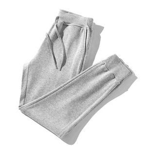 Men's <b>Black</b> Cotton Sweatpants Elastic Waist Drawstring Casual Joggers Autumn Breathable Midweight Knitted <b>Pants</b> - Product Image 2