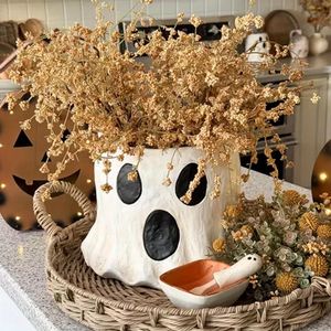 Carino Virus fantasma vaso 1pc resina per la casa e la cucina arredamento per il Festival di natale e le forniture per le vacanze di Halloween - Product Image 4