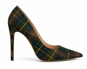 Fashion Women Tartan Stiletto Heels | <b>Pointed</b> Toe Plaid Pumps | Wholesale Ladies High Heels - Product Image 2