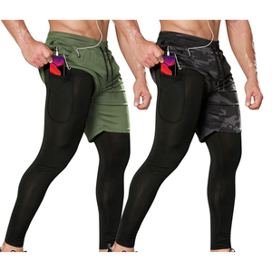 Nouvel Arrivage Short de bain Awrah pour hommes musulmans, double couche, taille mi-haute, avec compression interne, couleur unie, style modeste - Product Image 4