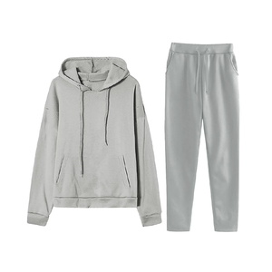 Conjunto de Sudadera con Capucha Premium para Mujer, 100% Algodón, Color Sólido, Tejido Ecológico, Transpirable, con Bolsillo Frontal, Estilo Casual para Invierno - Product Image 6