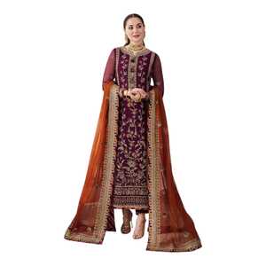 Robes de soirée de créateur, mode pakistanaise, costumes brodés, robes de soirée, mesures personnalisées, designs de couleurs - Product Image 1