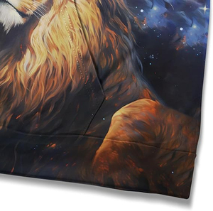 Sweat-shirt à capuche pour homme avec imprimé lion, doublure en polaire pour l'hiver, sublimation - Product Image 6