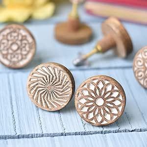 Boutons multi-designs en résine et bois pour placards et armoires, artisanat en résine fait main - Product Image 5