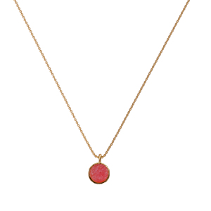 Colgante delicado de cuarzo cereza natural, piedra preciosa en bruto, chapado en oro, no se deslustra, collar hecho a mano, regalo de aniversario para esposa - Product Image 3