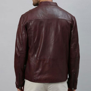 แจ็คเก็ตหนัง PU คุณภาพดีจากโรงงาน ทรงปกติ ดีไซน์เท่ห์ จัดส่งรวดเร็ว แจ็คเก็ตนักขี่มอเตอร์ไซค์สำหรับผู้ชาย - Product Image 4
