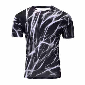 T-shirt respirant et anti-humidité sublimé, imprimé uni, style mixte, pour l'entraînement sportif et la gym 2026 - Product Image 1