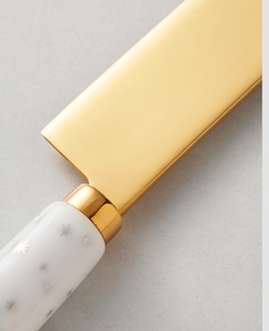 Modern Gold Cheese Knife Set With Marble Handle 3-Piece Durable Metal Utensils For Serving Use And Cutting Cheese Use - Product Image 2