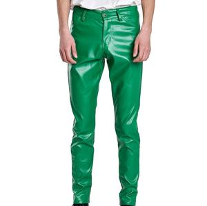 <b>Men</b> Soft Genuine <b>Leather</b> Pants Casual Straight Leg <b>Trousers</b> Comfortable Durable Classic Fashion Regular Fit Everyday Wear - Product Image 1