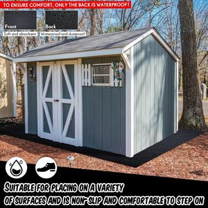 Moisture <b>Mat</b> Outdoor Storage Shed Floor <b>Mat</b> <b>Waterproof</b> Carport <b>Mat</b> Thickened Soft Patio Furniture Pad Washable Non-Slip Backing - Product Image 5