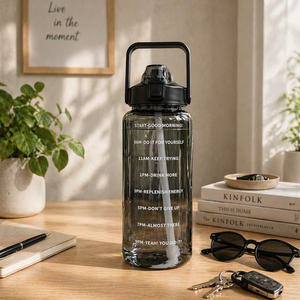 Time Markers BPA-Free Leak-Proof Plastic <b>Shaker</b> for Fitness Gym Daily Hydration Eco-Friendly - Product Image 1