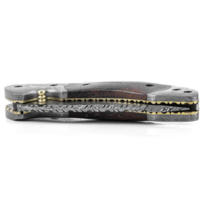 Couteau pliant artisanal en acier Damas, très demandé, DD-FK-579, manche en bois de rose, 190 mm, pour survie en extérieur, chasse, camping, poche - Product Image 3