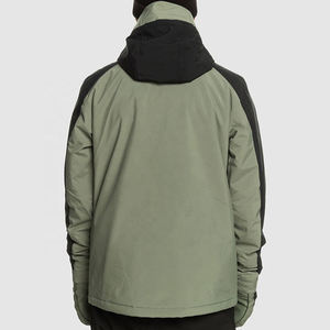 Chaqueta de Esquí Reversible para Hombre con Capucha, Cuello Alto con Cremallera, Transpirable, Impermeable 10.000 mm, Cortavientos, Diseño de Parches, para Nieve e Invierno - Product Image 3