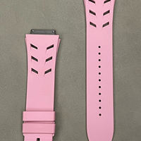 Bracelet de montre en fluororubber de haute qualité avec extrémités en titane, confortable, étanche, bracelet de remplacement sportif
