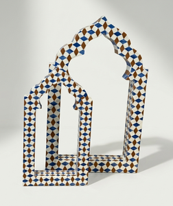 Hermosa Decoración de Puerta Árabe de Madera con Incrustaciones de Resina, Mini Arco Mihrab, Adorno Islámico para el Hogar, Hecho a Mano, Decoración de Alta Calidad - Product Image 1