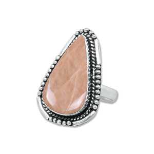 Anillos de Amazonita Melocotón Más Vendidos, con Engaste de Bisel, Plata de Ley 925, Minimalistas, Precio al por Mayor para Bodas - Product Image 4