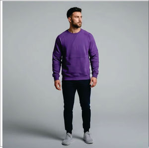 เสื้อสเวตเชิ้ตคอกลมผ้าฝรั่งเศสแขนยาวแบบ OEM สั่งทำได้ตามต้องการ ขายดี สไตล์สตรีทแวร์ พร้อมโลโก้พิมพ์นูน สำหรับใส่ในฤดูหนาว - Product Image 1