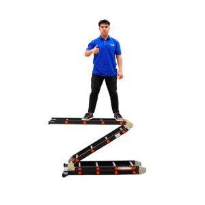 Modern Foldable Aluminum Extension <b>Ladder</b> 12ft 300lb Capacity Multi-Position <b>Step</b> <b>Ladder</b> for Home Use - Product Image 1