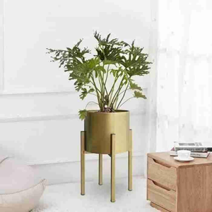 Support de plantes en métal pour sol avec pot de fleurs décoratif, porte-pot de fleurs pour salon, chambre, balcon, patio, jardin, intérieur - Product Image 3