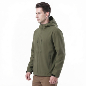 Top Ranking Men Winter Windbreaker <b>Rain</b> <b>Jacket</b> Stand Zipper Front Eco-Friendly Breathable Hooded <b>Jacket</b> Hot Selling New Arrival - Product Image 4