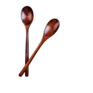 Ensemble de 2 cuillères en bois, ustensiles en bois naturel pour la cuisine, le mélange, le service, outils de cuisine - Product Image 2