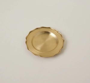 Royal Rosette Brass <b>Coaster</b> Set Handcrafted Premium Scalloped <b>Drink</b> <b>Coasters</b> Heat Resistant Table Protector Luxury Gift - Product Image 5