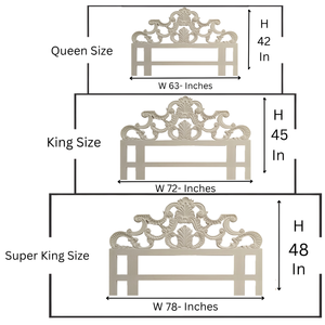 Cabecero de Cama de Madera Artesanal Cal King Size, Estilo Rústico con Acabado Blanco Lavado, Tallado en Madera, Madera de Ingeniería, Decoración de Pared Vintage para Cama - Product Image 6
