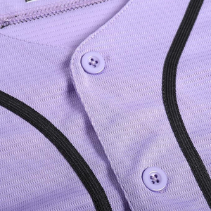 Maillot de baseball vierge violet lavande tendance en polyester respirant pour le sport – Vente en gros - Product Image 3