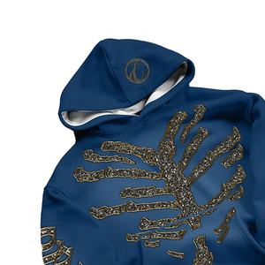 เสื้อฮู้ดสวมหัวแบบปรับแต่งได้สำหรับผู้ชายเสื้อฮู้ดขนแกะโพลีเอสเตอร์ทรงหลวมโอเวอร์ไซส์ใหญ่พิเศษพิมพ์ดิจิตอลพลอยเทียม - Product Image 3